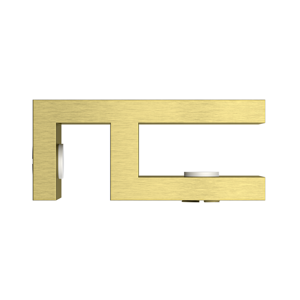 Boston Glass to Glass 90 Degree Clamp Raw Brushed Brass