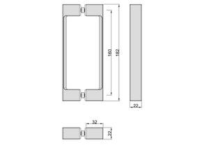 Square Double Pull Shower Handle Brushed Rose Gold