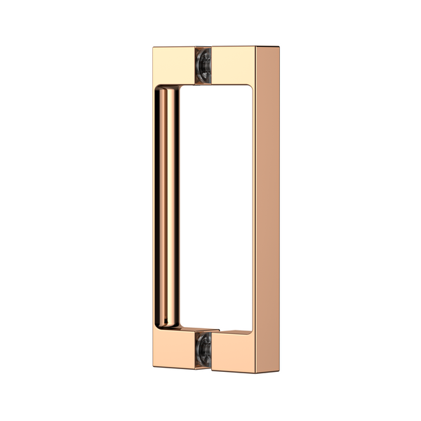 Square Double Pull Shower Handle Polished Rose Gold