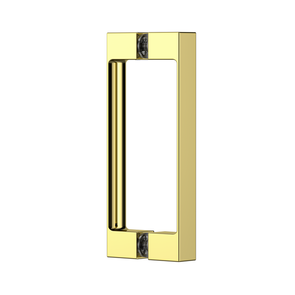 Square Double Pull Shower Handle Polished Gold