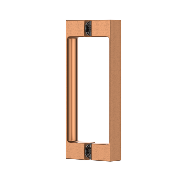 Square Double Pull Shower Handle Brushed Rose Gold