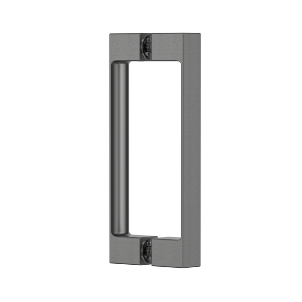 Square Double Pull Shower Handle Brushed Gun Metal