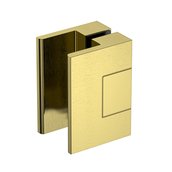 Statesman Shower Door Handle Raw Brushed Brass