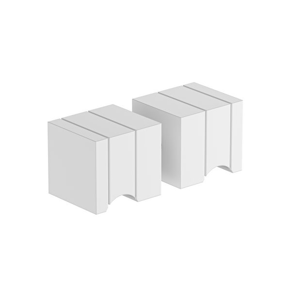 Square Door Knob White