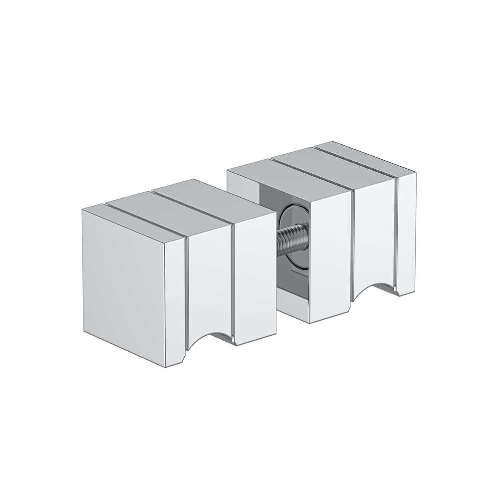 Square Door Knob Polished Chrome