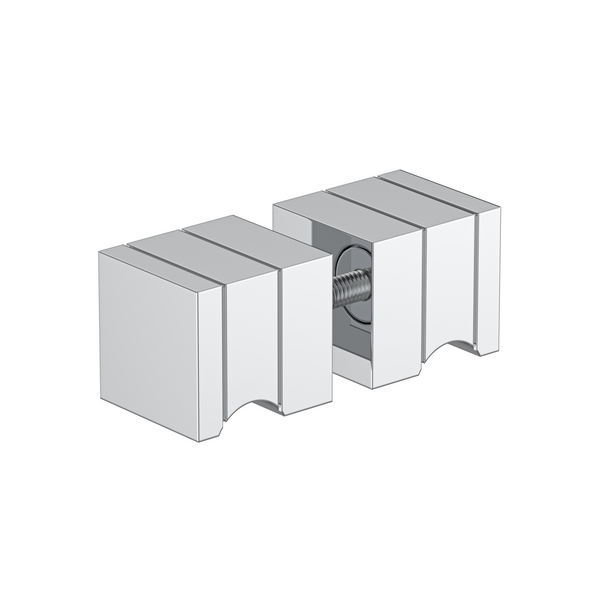 Square Door Knob Polished Chrome