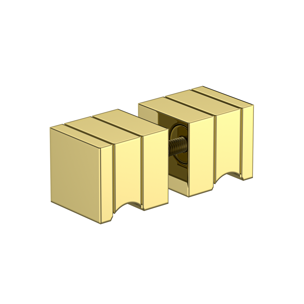 Square Door Knob Polished Gold
