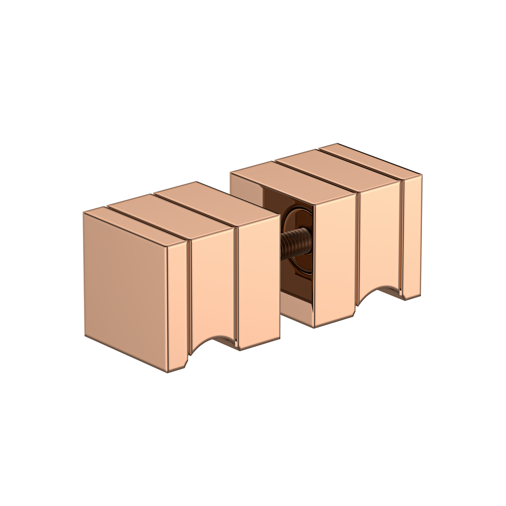 Square Door Knob Polished Rose Gold