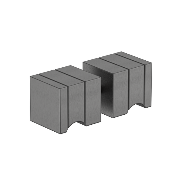 Square Door Knob Brushed Gun Metal
