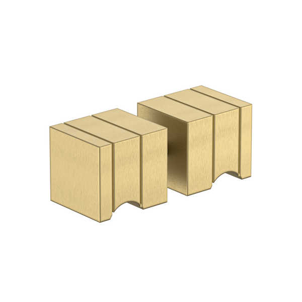 Square Door Knob Soft Gold Brushed