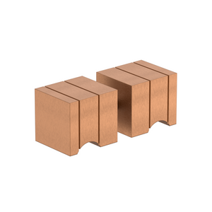 Square Door Knob Brushed Rose Gold