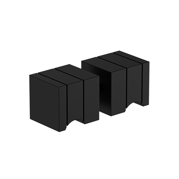 Square Door Knob Matte Black