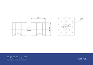 Square Door Knob  Matte Chrome