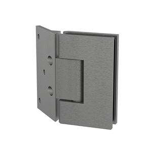 Boston Wall to Glass Hinges with 135 Degree Type Mounting Plate -Brushed Gun Metal