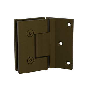 Boston Wall to Glass Hinge with 135 Degree Type Mounting Plate - Antique Brass