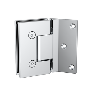 Boston Heavy Duty Wall to Glass Hinges with 135 Degree Type Mounting Plate - Polished Chrome
