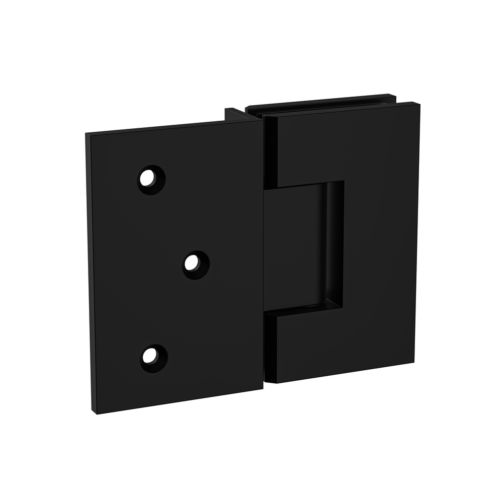 Boston Wall to Glass Hinge with 180 Degree Type Mounting Plate - Matte Black