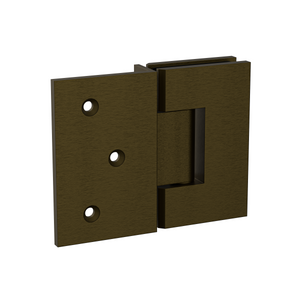 Boston Wall to Glass Hinge with 180 Degree Type Mounting Plate - Antique Brass