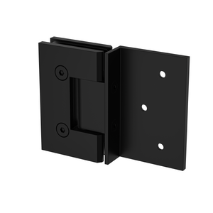 Boston Wall to Glass Hinge with 180 Degree Type Mounting Plate - Matte Black