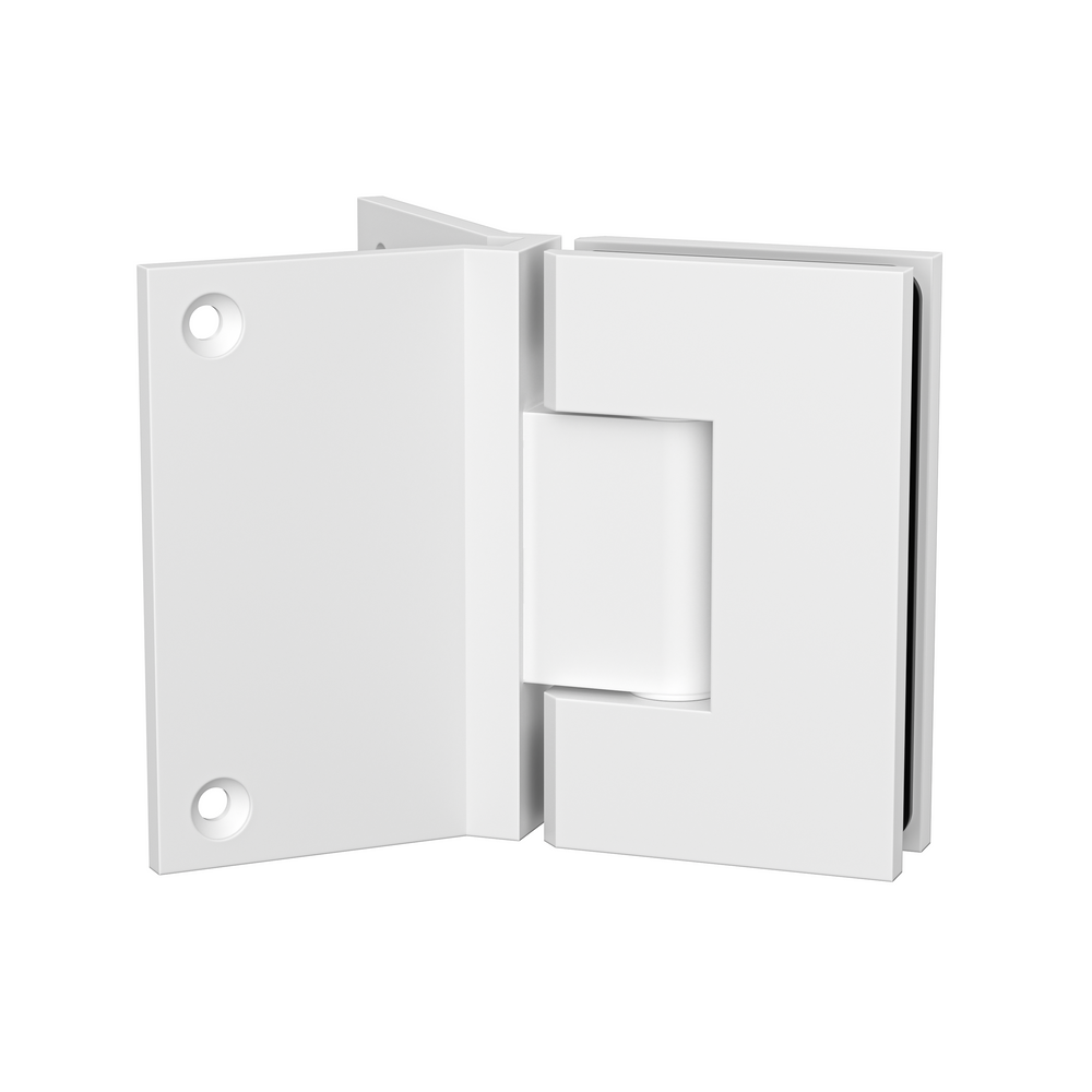 Boston Heavy Duty Hinge with Corner Type Mounting Plate - White