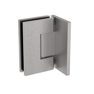 Stealth Wall to Glass 90 Degree Hinge with Offset Plate Satin Nickel