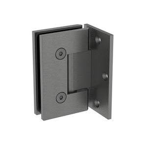 Boston Wall to Glass 90 Degree Hinge with L Type Mounting Plate -Brushed Gun Metal