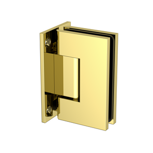 Boston Wall to Glass Heavy Duty Hinge with T Type Mounting Plate -Polished Gold