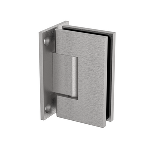 Boston Wall to 6-8mm Glass Hinge with T Type Mounting Plate - Satin Nickel