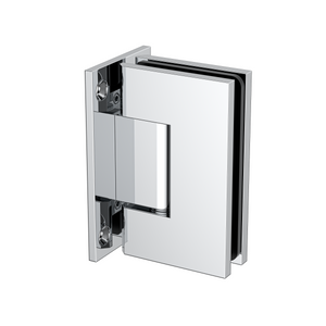 Boston Wall to 6-8mm Glass Hinge with T Type Mounting Plate - Polished Chrome
