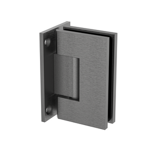 Boston Wall to Glass Hinge with T Type Mounting Plate - Brushed Gun Metal