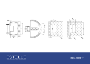 Boston Wall to Glass Heavy Duty Hinge with T Type Mounting Plate -Matte Black