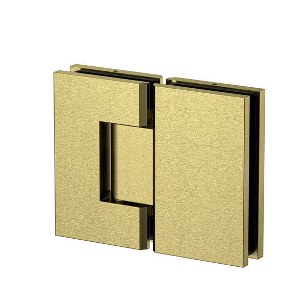 Stealth Glass to Glass 180 Degree Hinge Brushed Brass