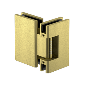 Stealth Glass to Glass 180 Degree Hinge Raw Brushed Brass