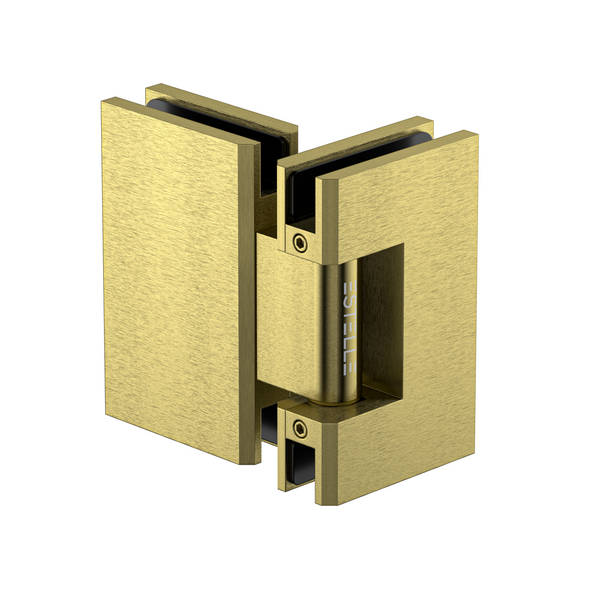 Stealth Glass to Glass 180 Degree Hinge Brushed Brass