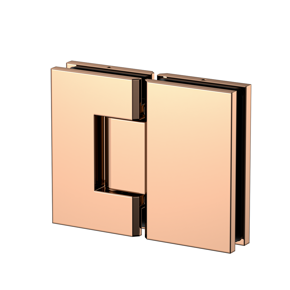 Stealth Glass to Glass 180 Degree Hinge Polished Rose Gold