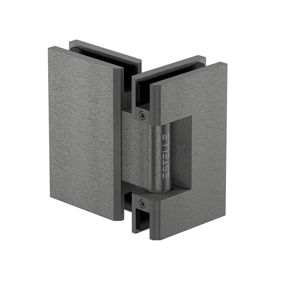 Stealth Glass to Glass 180 Degree Hinge Brushed Gun Metal