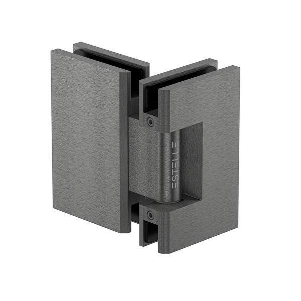 Stealth Glass to Glass 180 Degree Hinge Brushed Gun Metal