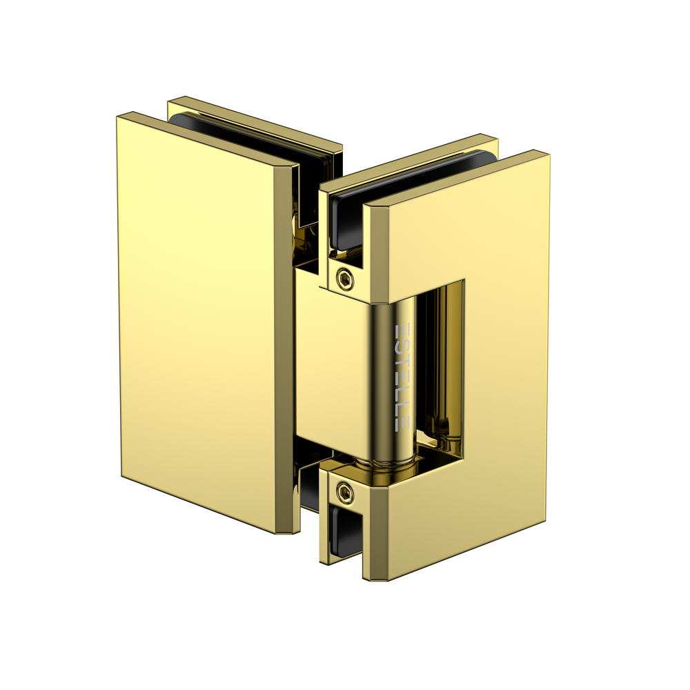 Stealth Glass to Glass 180 Degree Hinge Polished Gold