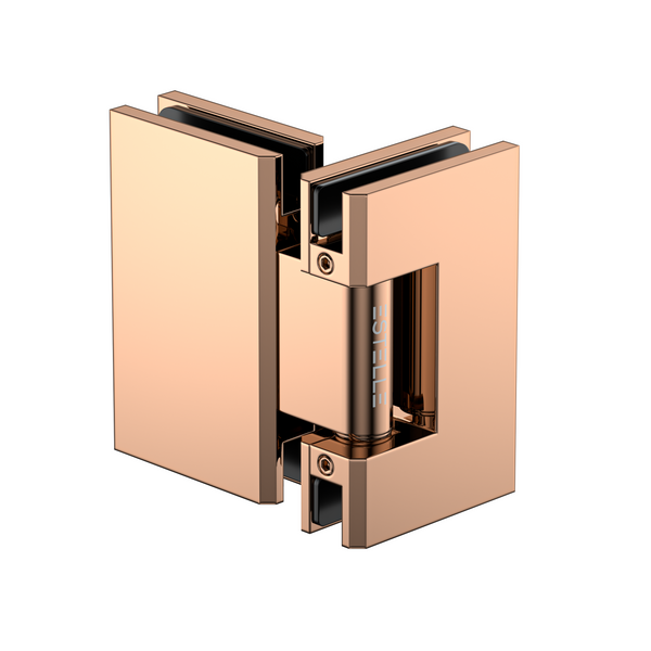 Stealth Glass to Glass 180 Degree Hinge Polished Rose Gold