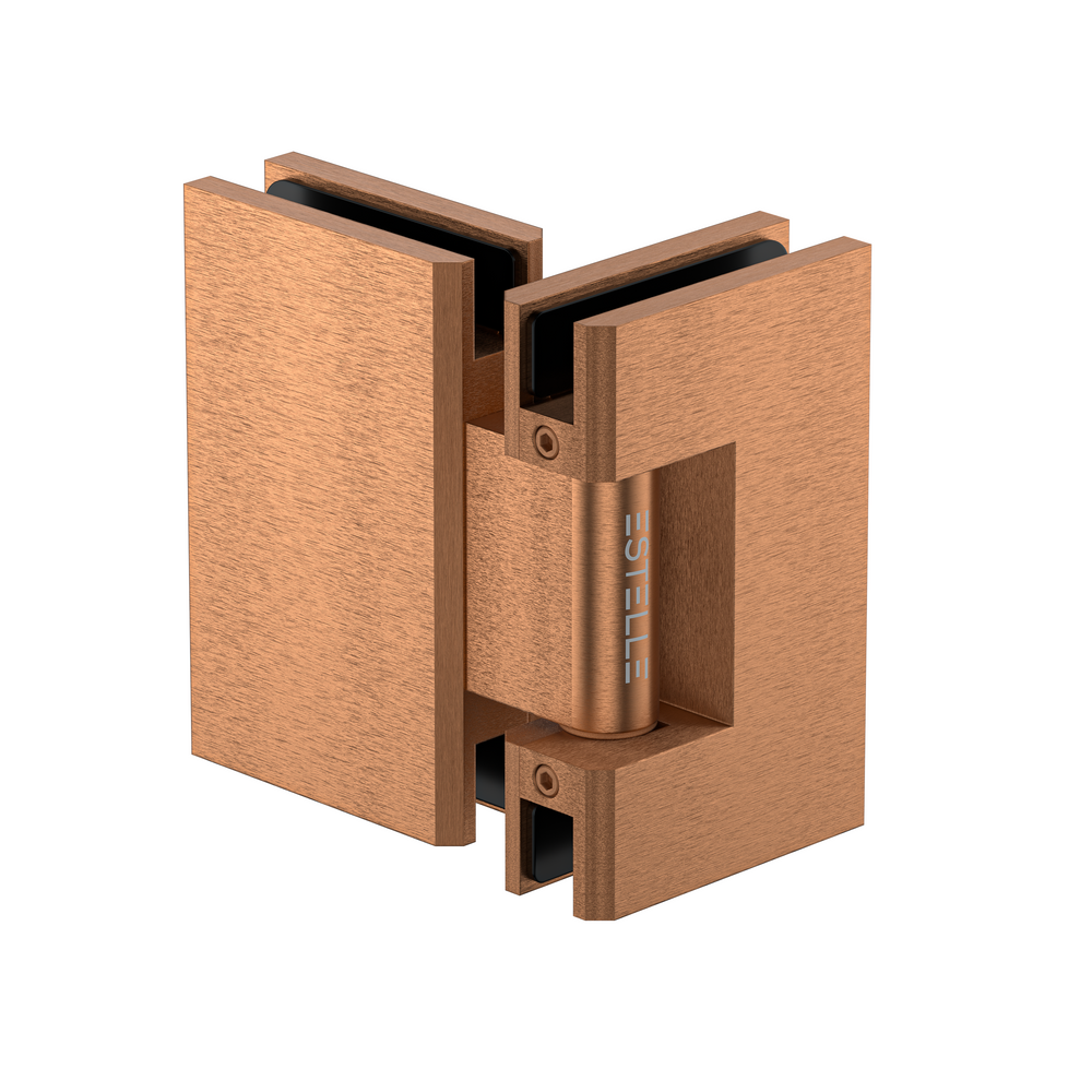 Stealth Glass to Glass 180 Degree Hinge Brushed Rose Gold