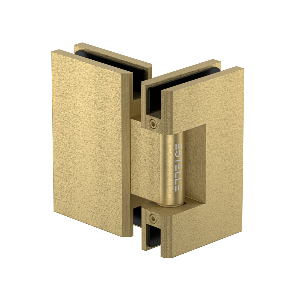 Stealth Glass to Glass 180 Degree Hinge Soft Gold Brushed