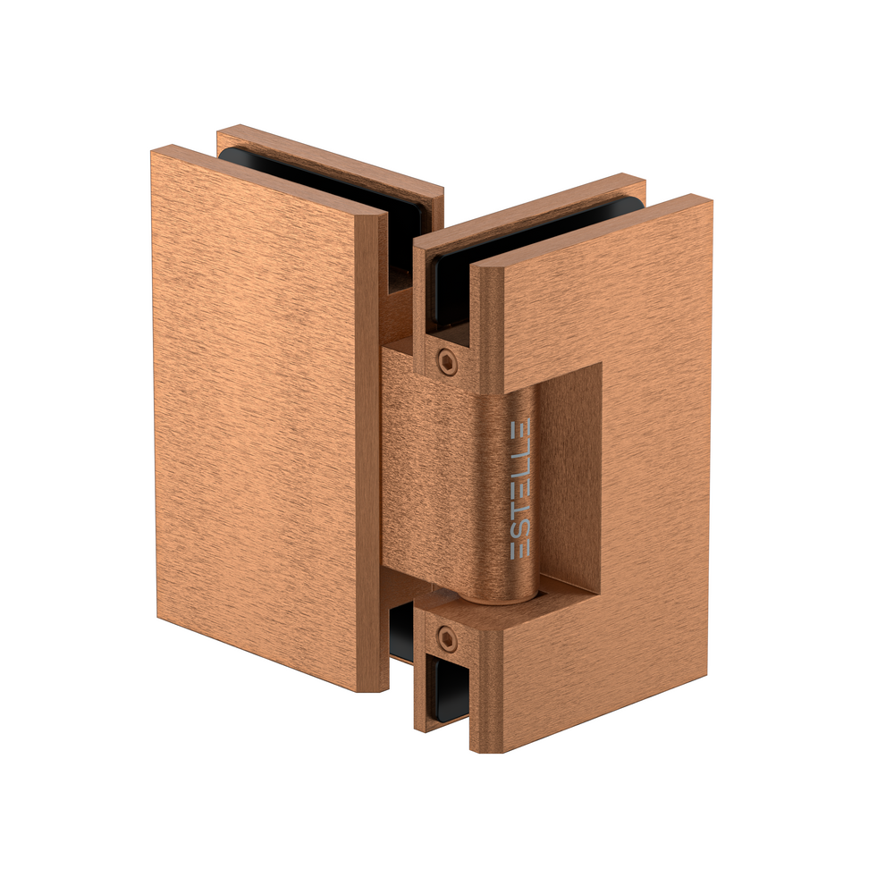 Stealth Glass to Glass 180 Degree Hinge Brushed Rose Gold