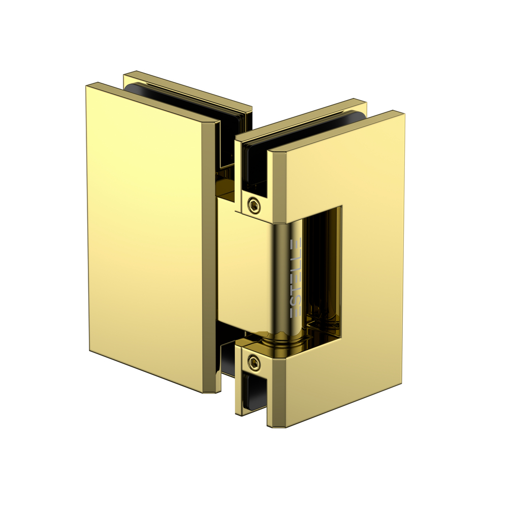 Stealth Glass to Glass 180 Degree Hinge Polished Gold