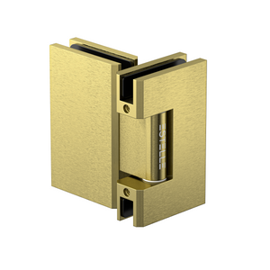Boston Glass to Glass 180 Degree Hinge Raw Brushed Brass