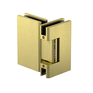 Boston Glass to Glass 180 Degree Hinge Raw Brushed Brass