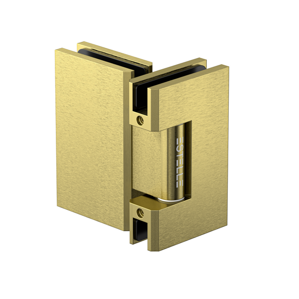 Boston Glass to Glass 180 Degree Hinge Brushed Brass