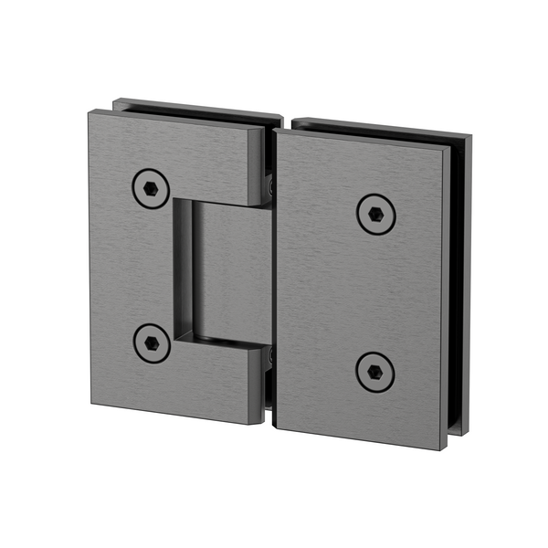 Boston Glass to Glass 180 Degree Hinge Brushed Gun Metal