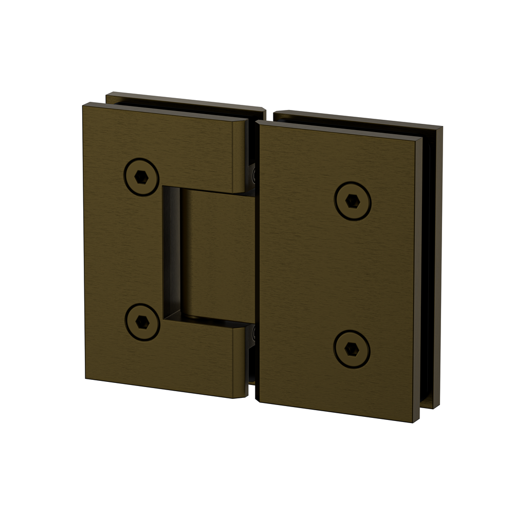 180 Degree Glass-to-Glass Hinge in Antique Brass