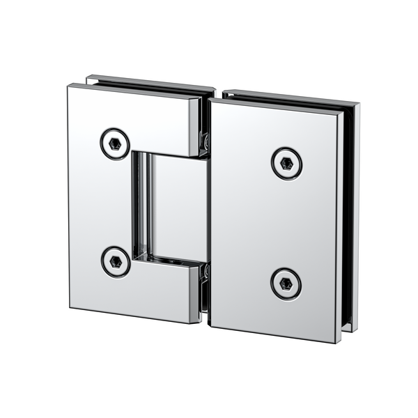 Boston Glass to Glass 180 Degree Hinge Polished Chrome