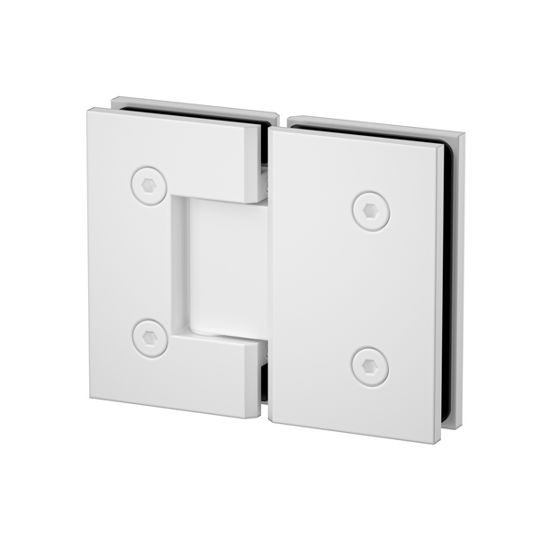 Boston 6-8mm Glass to Glass 180 Degree Shower Hinge - White